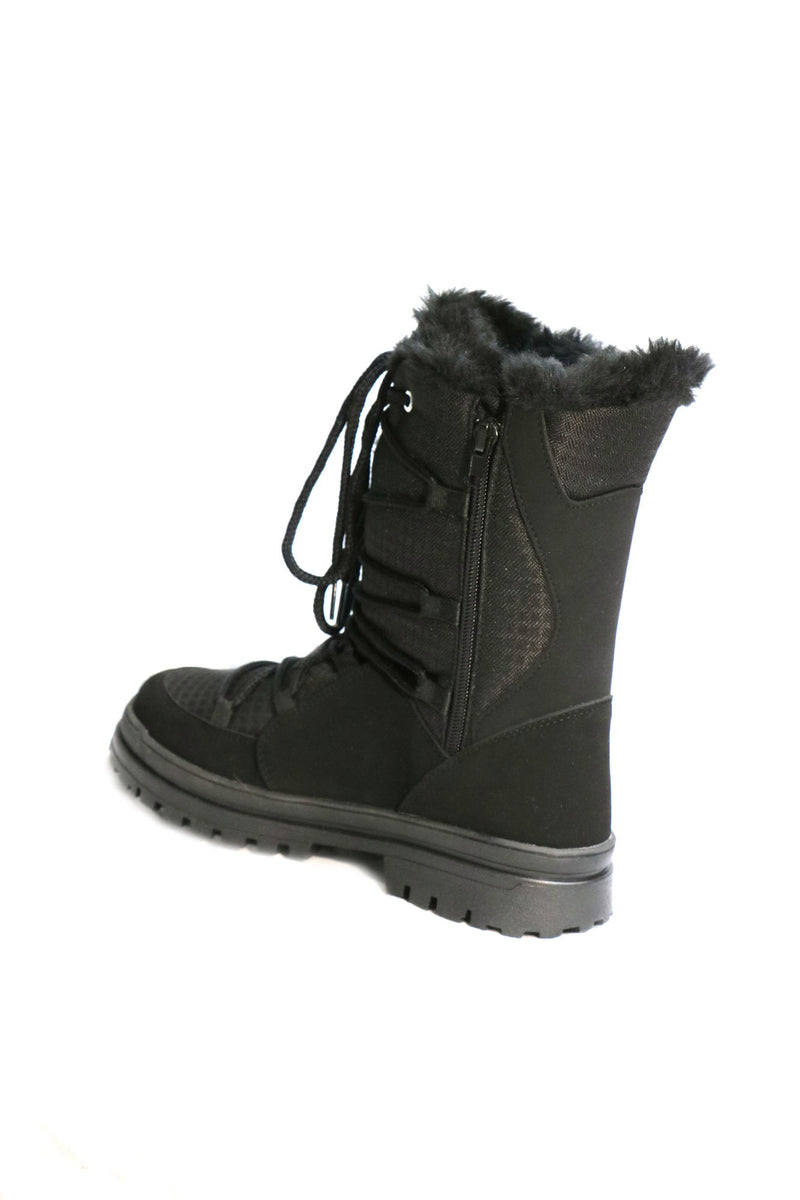 Suni OC Black Women's Winter Boots with retractable Ice Grip system