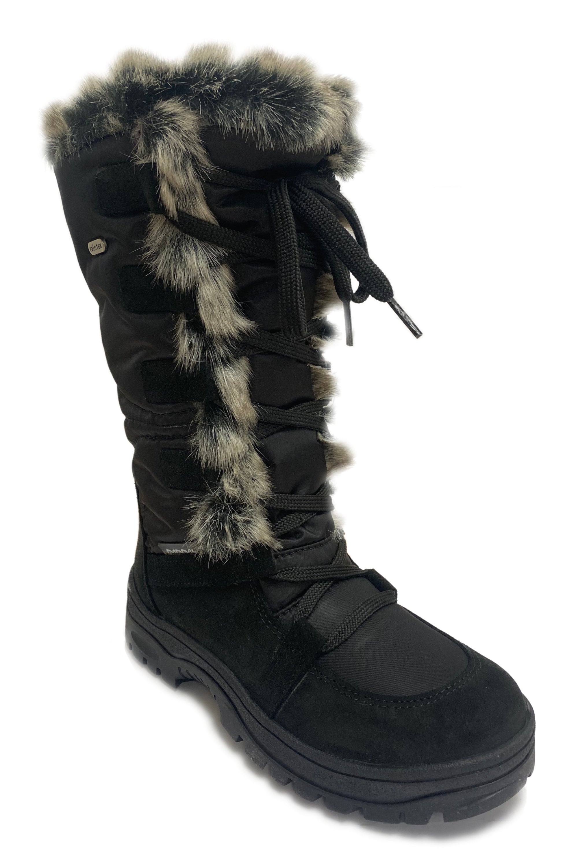 Lucia OC Black Women s Winter Boots with retractable Ice Grip system Mammal Winter Boots