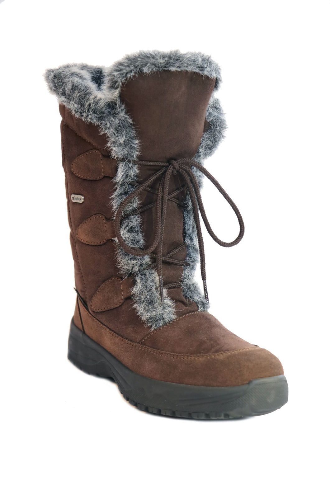 Oribi2 OC Brown Women's midcalf Winter Boots with retractable Ice Grip